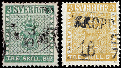 Зеленая и желтая «Швеции». Слева – обычная, справа – единственная в мире